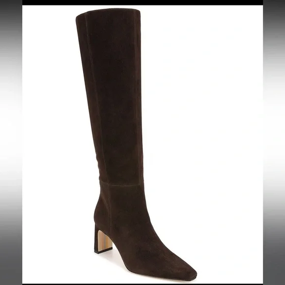 Sam Edelman Sylvia Chocolate Suede Boots (wide) - Picture 1 of 3